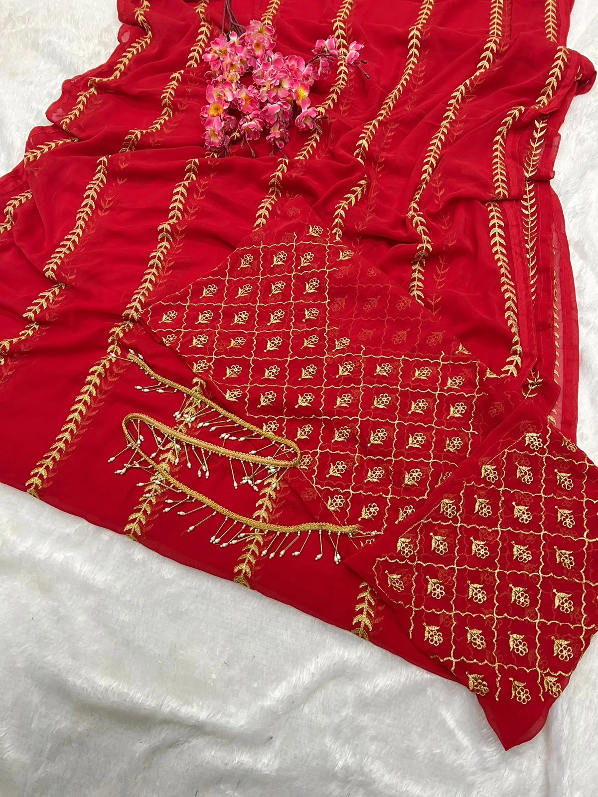 Vardan Ethnic Bt-375 Georgette Wholesale Fancy Saree — Wholesale Sarees, MPA wholesale from Surat - Gallery Image 3
